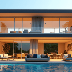 Mẫu nhà lắp ghép homestay vintage 2 tầng 55m2 AZH09