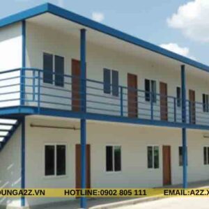 Nhược điểm xây dựng của nhà lắp ghép khung thép 2 tầng 180m2 bền bỉ làm nhà trọ AZT07