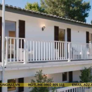 Kết cấu của nhà lắp ghép khung thép 2 tầng 180m2 bền bỉ làm nhà trọ AZT07