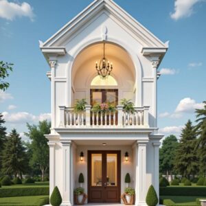 Mẫu nhà mái Thái 2 tầng 3 phòng ngủ AZNP34