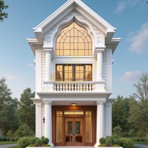 Mẫu nhà mái Thái 2 tầng 3 phòng ngủ AZNP34