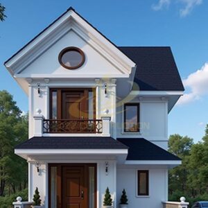 Mẫu nhà 2 tầng mái Thái chữ L AZNP33