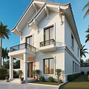 Nhà phố 2 tầng mái Thái có diện tích rộng AZNP35