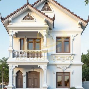 Nhà phố 2 tầng chữ L mái Thái AZNP40